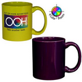 11 Oz. Plum Purple Stoneware Mug - 4-Color Process